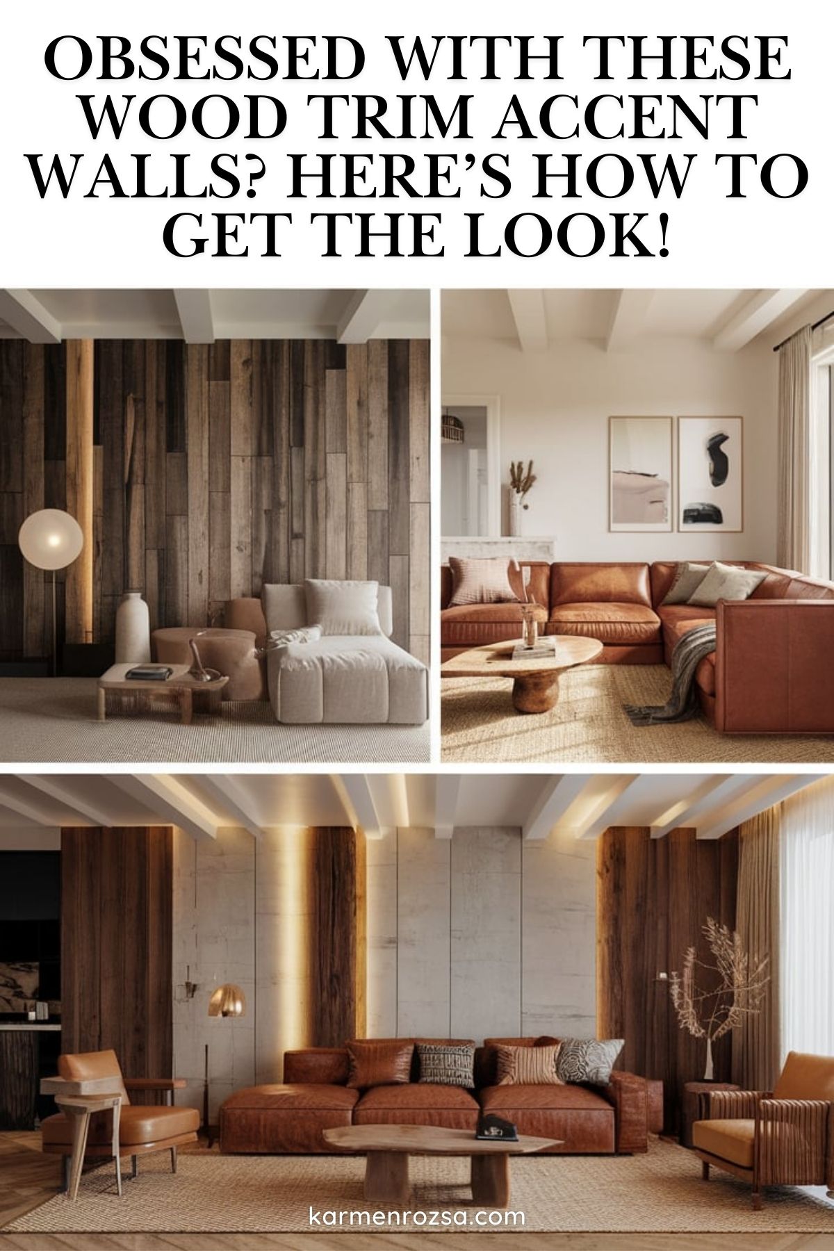 15+ Wood Trim Accent Wall Ideas in Living Rooms for a Stylish Upgrade ...